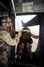 The spacious jump doors of the C-17 will greatly help paratroopers exiting cleanly from the aircraft