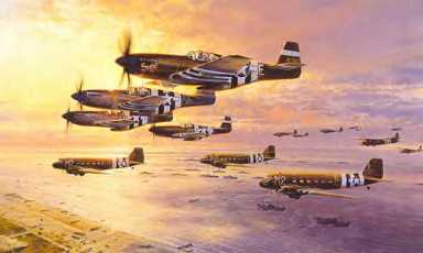 C-47s flying Paratroopers over France to win the D-Day fight