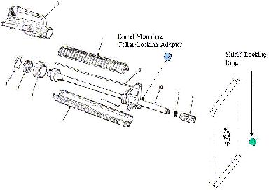 Schematic of gunshield M16A2 rifle mouting