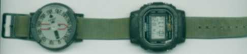 Suunto M-9 wrist compass on watchband